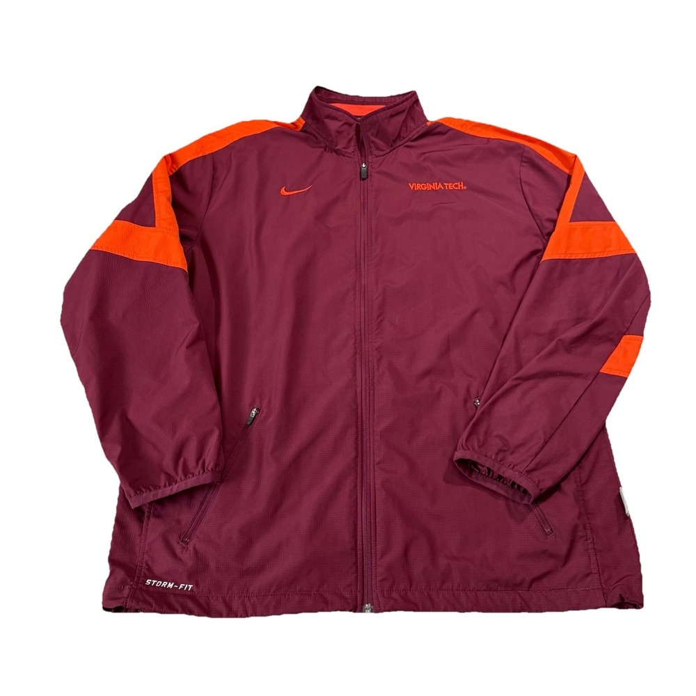 Virginia Tech Homies NCAA Nike Windbreaker Light Jacket Maroon Football  L